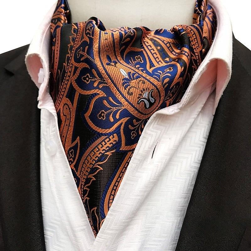 Men's Ties Scarf Cravat Ascot Vintage Work Classic Style Fashion