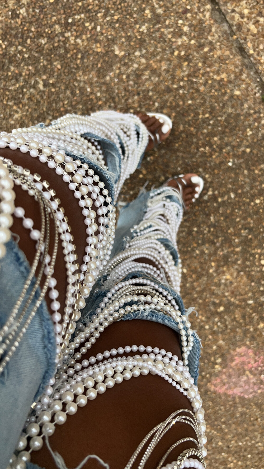 Pearls And Diamonds Please Jeans