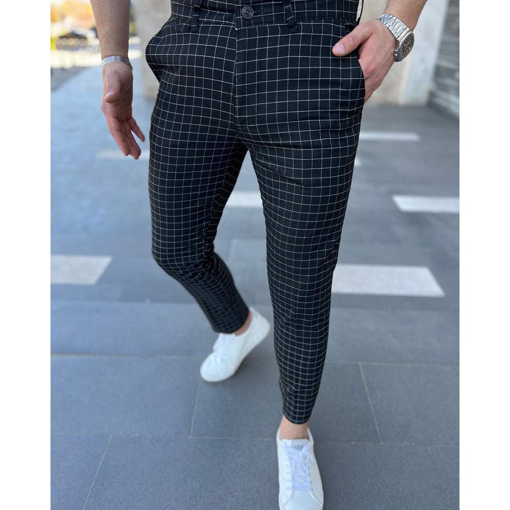 Small Checkered Trousers Checkered Leisure pants