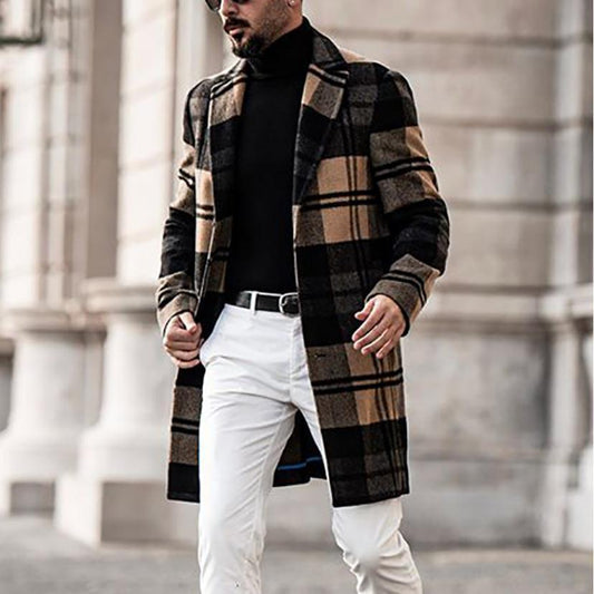 Men's Casual Long Overcoat